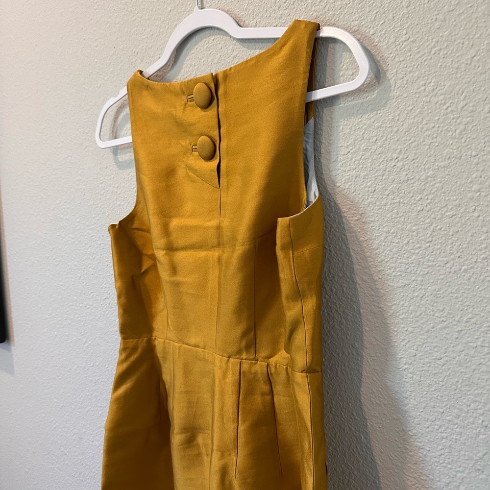 NWOT Anthropologie Maeve Mustard Gold Dress - Picture 5 of 8